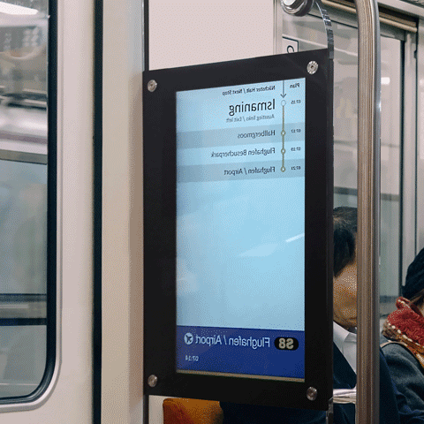 Wabtec 铁路运输 Passenger Information 和 视频安全 iSmart Display